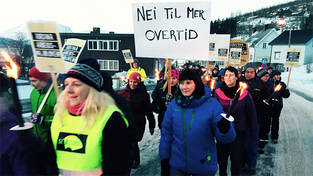 Nyhetsklipp: Fagbevegelsen demonstrerte - 28/01-2015